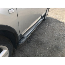 Бокові пороги Rainbow (2 шт. алюм.) Коротка база для Nissan Qashqai 2010-2014 рр