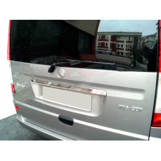 Накладка над номером (1-двер, нерж) OmsaLine - Італійська нержавійка для мерседес Vito W639 2004-2014 рр