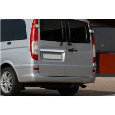 Накладка над номером (2-двер, нерж) OmsaLine - Італійська нержавійка (без напису) для мерседес Vito W639 2004-2014 рр