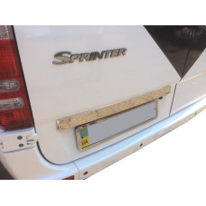 Планка над номером (нерж.) OmsaLine - Італійська нержавійка для мерседес Sprinter W906 2006-2018 рр