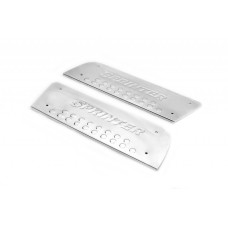 Накладки на внутрішні пороги OmsaLine (нерж.) 2 шт OmsaLine - Італійська нержавійка для мерседес Sprinter W906 2006-2018 рр