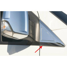 Накладка біля дзеркал (2 шт., нерж) OmsaLine - Італійська нержавійка для мерседес Sprinter W906 2006-2018 рр