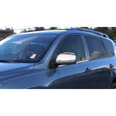 Накладки на дзеркала (2 шт) OmsaLine - Італійська нержавійка для Toyota Rav 4 2006-2013 рр