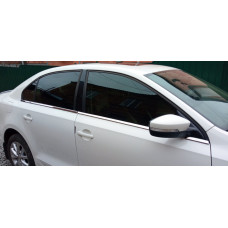 Нижні молдинги вікон (6 шт нерж.) OmsaLine - Італійська нержавійка для Volkswagen Jetta 2011-2018 рр