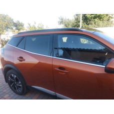 Окантовка вікон (6 шт нерж) для Peugeot 2008 2019- рр