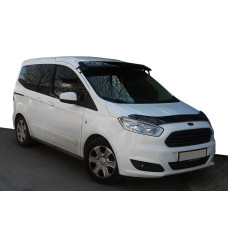 Козирьок на лобове скло (чорний глянець 5мм) для Ford Courier 2014-2023 рр