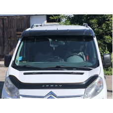 Козирьок на лобове скло (чорний глянець 5мм) для Citroen Jumpy 2007-2017 рр