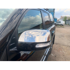 Накладки на дзеркала (2 шт. нерж.) OmsaLine - Італійська нержавійка для Toyota Land Cruiser Prado 150 2009-2023 рр