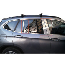 Молдинги дверних стійок (нерж.) 6 шт. для бмв X1 E84 2009-2015 рр