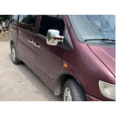 Накладки на ручки (нержавіюча сталь) 4 штуки. Carmos - Турецька сталь для мерседес Vito W638 1996-2003 рр