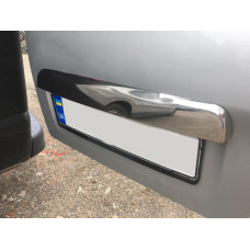 Планка над номером (нерж) OmsaLine - Італійська нержавійка для Renault Trafic 2015- рр