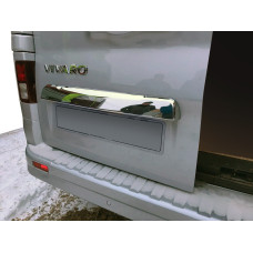 Планка над номером (нерж) OmsaLine - Італійська нержавійка для Opel Vivaro 2015-2019 рр