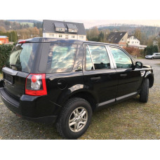 Молдинг дверних стійок (4 шт, нерж.) для Land Rover Freelander II 2006-2014 рр