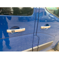Накладки на ручки (4 шт) 2 отвори Carmos - Турецька сталь для Renault Trafic 2015- рр