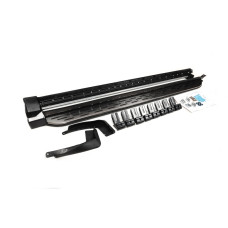 Бокові пороги OEM (2 шт алюміній -2026 пластик) для Hyundai Palisade 2018-2025 рр