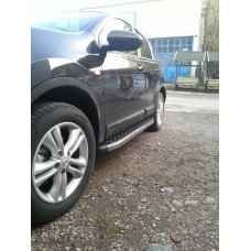 Бокові пороги BlackLine (2 шт алюміній) коротка база для Nissan Qashqai 2010-2014 рр