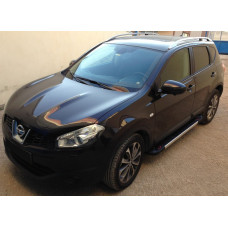 Бокові пороги RedLine V1 (2 шт. Алюм.) довга база для Nissan Qashqai 2010-2014 рр