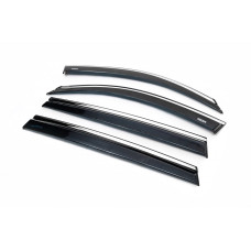 Вітровики з хромованим молдингом (4 шт Niken) для Skoda Kodiaq 2016-2023 рр