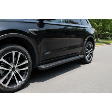 Бокові пороги Allmond Black (2 шт. Алюміній) для Acura MDX 2013-2020 рр