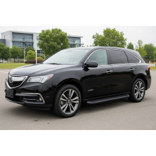 Бокові пороги Tayga Black (2 шт. Алюміній) для Acura MDX 2013-2020 рр
