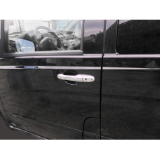 Накладки на ручки (нерж) 3 шт Carmos - Турецька сталь для мерседес Viano 2004-2014 рр