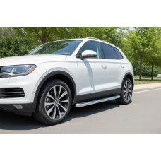 Бокові пороги Maydos V2 (2 шт. Алюміній -2026 нерж) для Acura MDX 2013-2020 рр