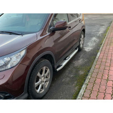 Бокові пороги Mevsim Grey (2 шт. Алюміній) для Honda CRV 2012-2016 рр