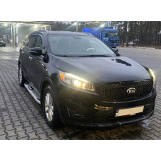 Бокові пороги Mevsim Grey (2 шт. Алюміній) для Kia Sorento III UM 2014-2020 рр