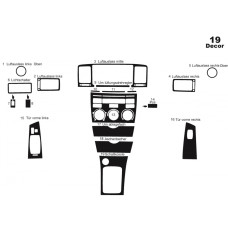 Накладки на панель (2004-2007) карбон для Toyota Corolla рр