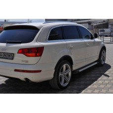 Бокові пороги Allmond Grey (2 шт. алюміній) для Ауди Q7 2005-2015 рр