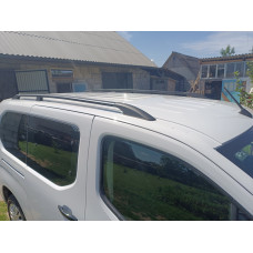 Рейлінги OmsaLine Solid (2 шт чорні) довга база для Opel Combo 2019- рр