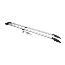 Рейлінги OmsaLine Solid (2 шт сірі) довга база для Ford Custom 2013-2022 рр