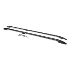 Рейлінги OmsaLine Solid (2 шт чорні) коротка база для Ford Custom 2013-2022 рр