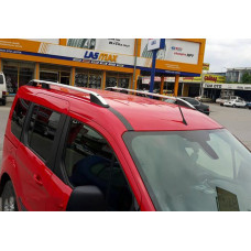 Рейлінги OmsaLine Elegance (2 шт сірі) Коротка база для Ford Connect 2014-2021 рр