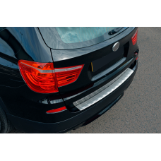 Накладка зі сталі на задній бампер OmsaLine (матова, нерж.) для бмв X3 F25 2011-2018 рр