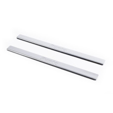 Накладки на пороги Carmos V2 (2 шт. Нерж.) для Fiat Punto Grande/EVO 2006-2018 рр