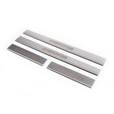 Накладки на пороги Carmos V1 (4 шт нерж) для Jeep Cherokee/Liberty 2007-2013 рр