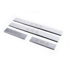 Накладки на пороги Carmos V2 (4 шт нерж.) для Hyundai Accent 2006-2010 рр