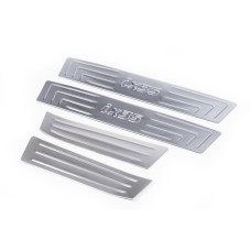 Накладки на пороги Carmos V1 (4 шт нерж) для Hyundai IX-35 2010-2015 рр