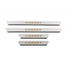 Накладки на пороги Carmos V1 (4 шт нерж) для Volkswagen Passat СС 2008-2017 рр