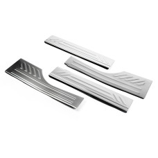 Накладки на внутрішні пороги OmsaLine (нерж.) 3 шт OmsaLine - Італійська нержавейка для Opel Combo 2012-2018 рр