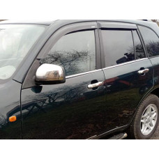 Накладки на ручки (4 шт нерж) Carmos - турецька сталь для Chery Elara/Alia/Fora/A5 2006- рр