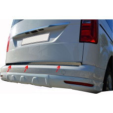 Кромка багажника (нерж.) OmsaLine - Італійська нержавейка для Volkswagen Caddy 2015-2020 рр