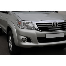 Накладки на фари (2 шт пласт) для Toyota Hilux 2006-2015 рр