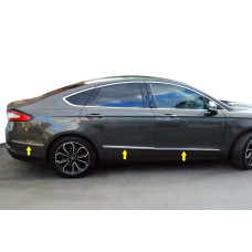 Молдинг дверний (6 шт нерж) для Ford Fusion 2012-2020 рр