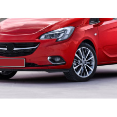 Накладки на противотуманки (2 шт нерж) Carmos - Турецька сталь для Opel Corsa E 2015-2019 рр