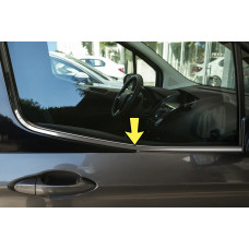 Окантовка стекол (2 шт нерж) для Ford Courier 2014-2023 рр