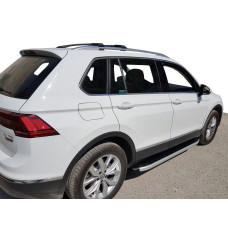 Бокові пороги Fullmond (2 шт. алюм) для Volkswagen Tiguan 2007-2016 рр