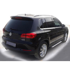 Бокові пороги Allmond Grey (2 шт. алюм) для Volkswagen Tiguan 2007-2016 рр
