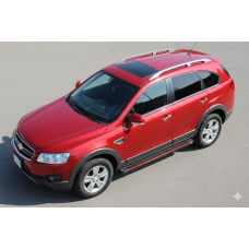 Бокові пороги Maya Red (2 шт. Алюміній) 2016-2019 для Chevrolet Captiva рр